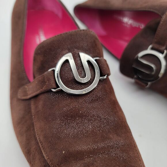 emanuel ungaro Vintage Size 6.5 Suede Y2K Loafers Slip On Shoes Round Toe - Picture 2 of 10